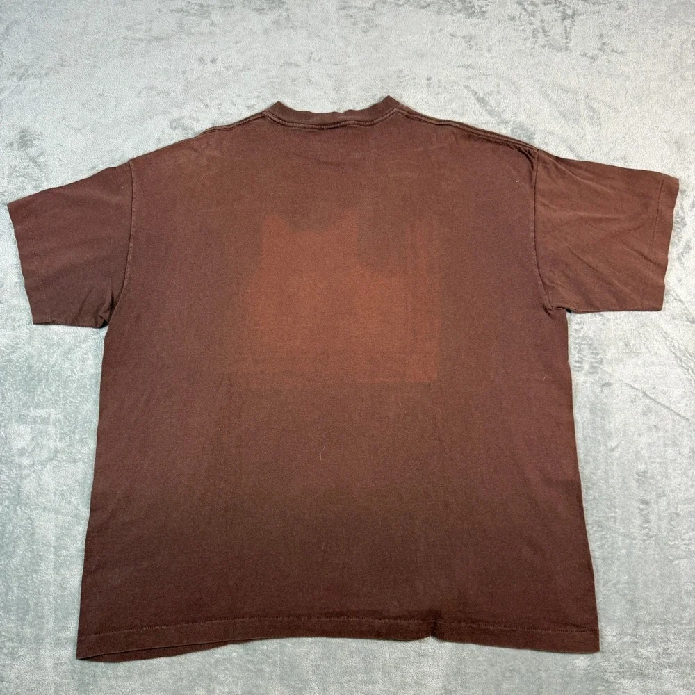 Vintage Mens XXL T-Shirt Brown Timber Wolf Native American Florida Shirt USA - Picture 4 of 8
